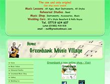 Tablet Screenshot of greenbankmusic.com